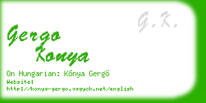 gergo konya business card